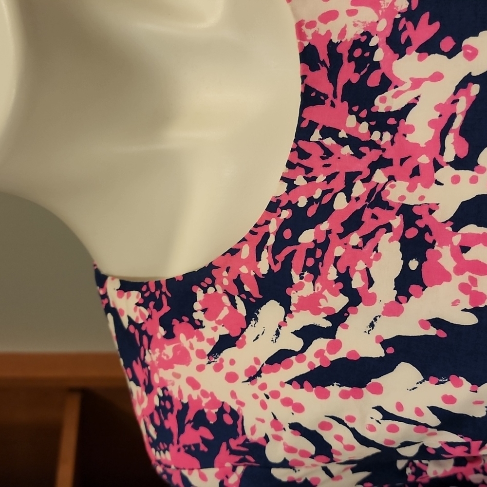Lilly Pulitzer Fiesta Stretch Pink and Blue Beyond the Sea Dress - Picture 6 of 13